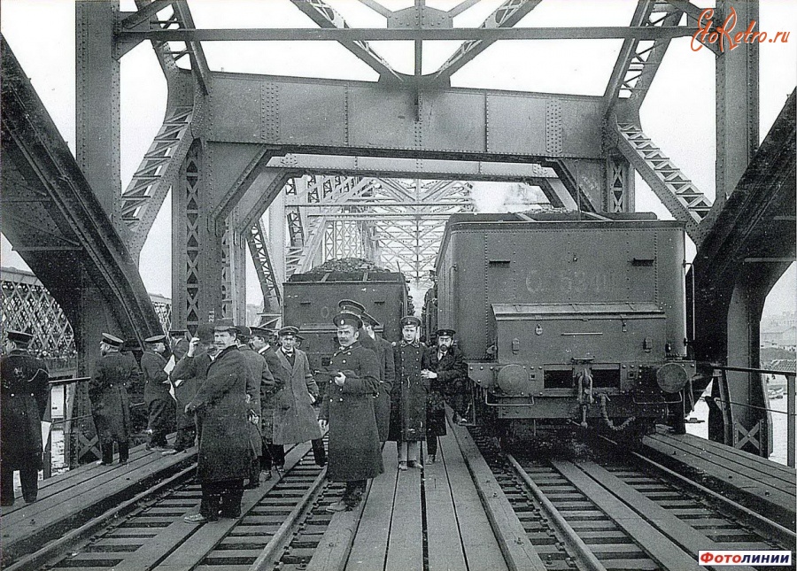 Железная дорога (поезда, паровозы, локомотивы, вагоны) - Железнодорожный мост через Даугаву в Риге