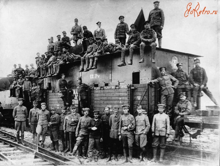 Железная дорога (поезда, паровозы, локомотивы, вагоны) - Бронепоезд №12 Венгерской Красной армии