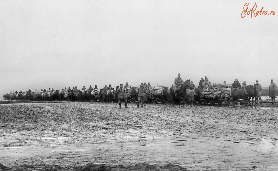 Железная дорога (поезда, паровозы, локомотивы, вагоны) - Австро-венгерская военно-полевая ж.д.на конной тяге