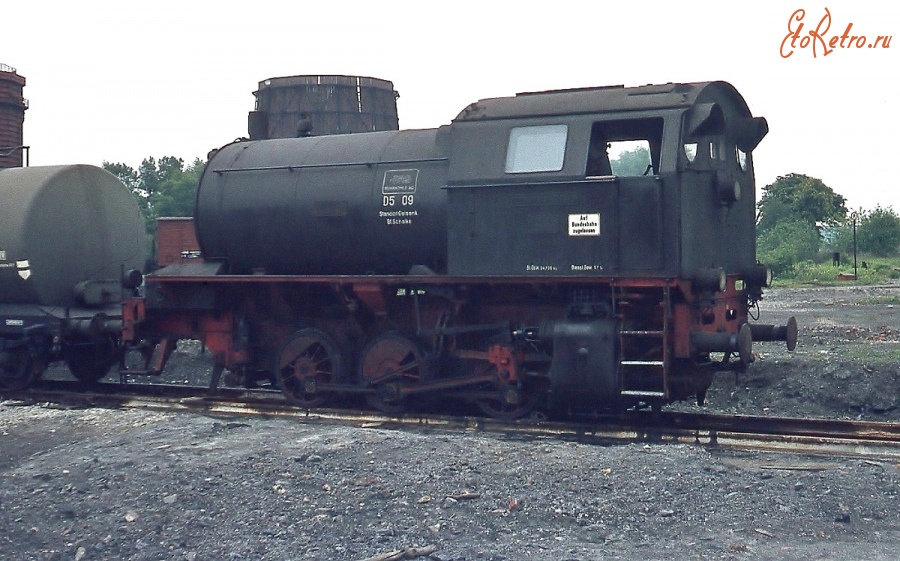 Железная дорога (поезда, паровозы, локомотивы, вагоны) - Бестопочный паровоз D5 09 в Гельзенкирхен-Хорсте