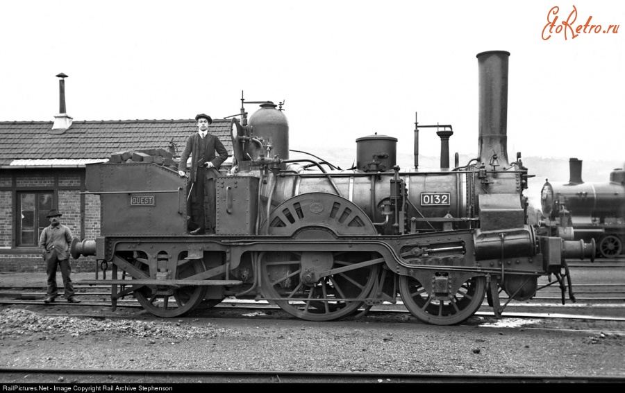 Железная дорога (поезда, паровозы, локомотивы, вагоны) - Танк-паровоз №0132 типа 1-1-1 постройки 1844 г.