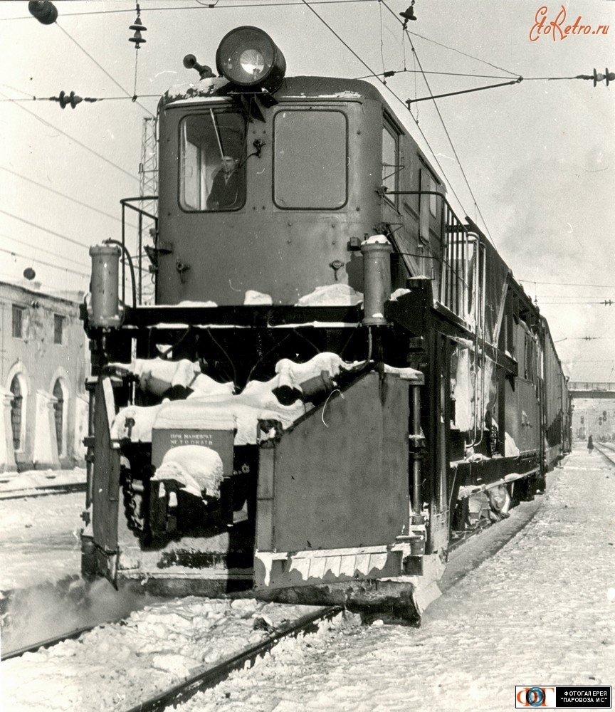 Железная дорога (поезда, паровозы, локомотивы, вагоны) - Снегоуборочная машина СМ2 на ст.Курган