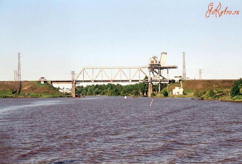 Железная дорога (поезда, паровозы, локомотивы, вагоны) - Шижненский разводной железнодорожный мост через Беломоро-Балтийский канал