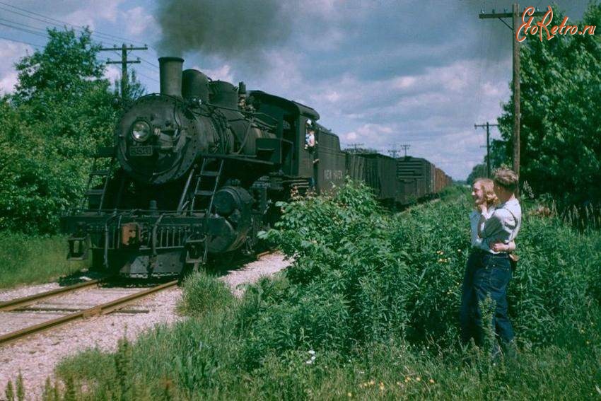 Железная дорога (поезда, паровозы, локомотивы, вагоны) - Грузовой поезд близ ст.Уэтерсфилд