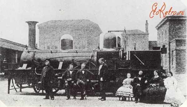 Железная дорога (поезда, паровозы, локомотивы, вагоны) - Танк-паровоз №12 типа 1-2-0 в депо Брайтон,Великобритания