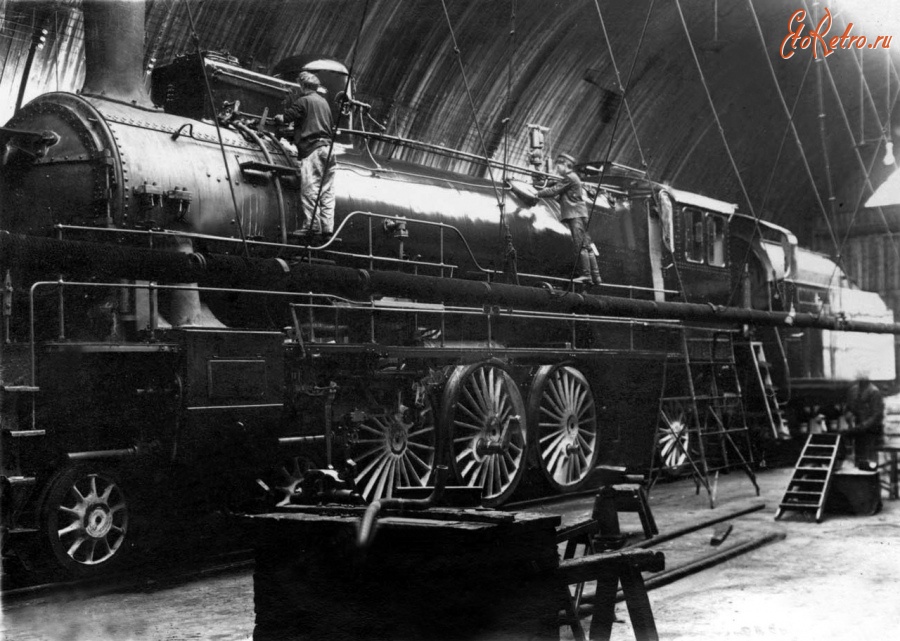 Железная дорога (поезда, паровозы, локомотивы, вагоны) - Пассажирский паровоз серии Лп типа 2-3-1 на заводе 
