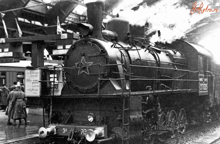 Железная дорога (поезда, паровозы, локомотивы, вагоны) - Паровоз Эу713-25 на Силезском вокзале Берлина