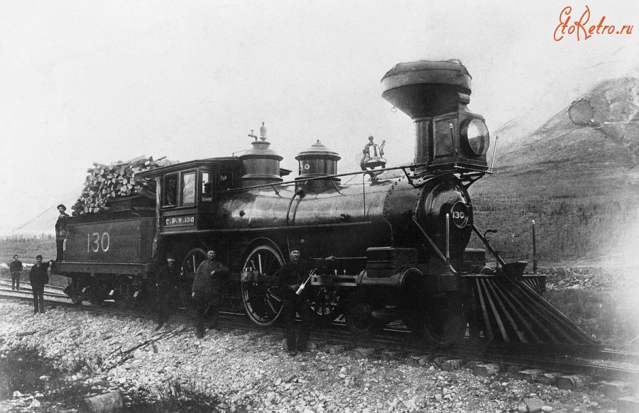 Железная дорога (поезда, паровозы, локомотивы, вагоны) - Паровоз №130 Канадской Тихоокеанской ж.д.