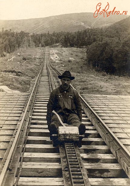 Железная дорога (поезда, паровозы, локомотивы, вагоны) - Зубчатая железная дорога на горе Вашингтон