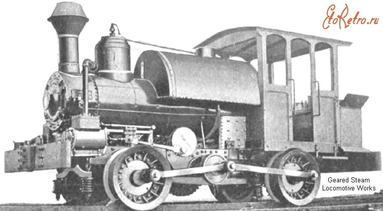 Железная дорога (поезда, паровозы, локомотивы, вагоны) - Редукторный  танк-паровоз фирмы Адамс и Прайс