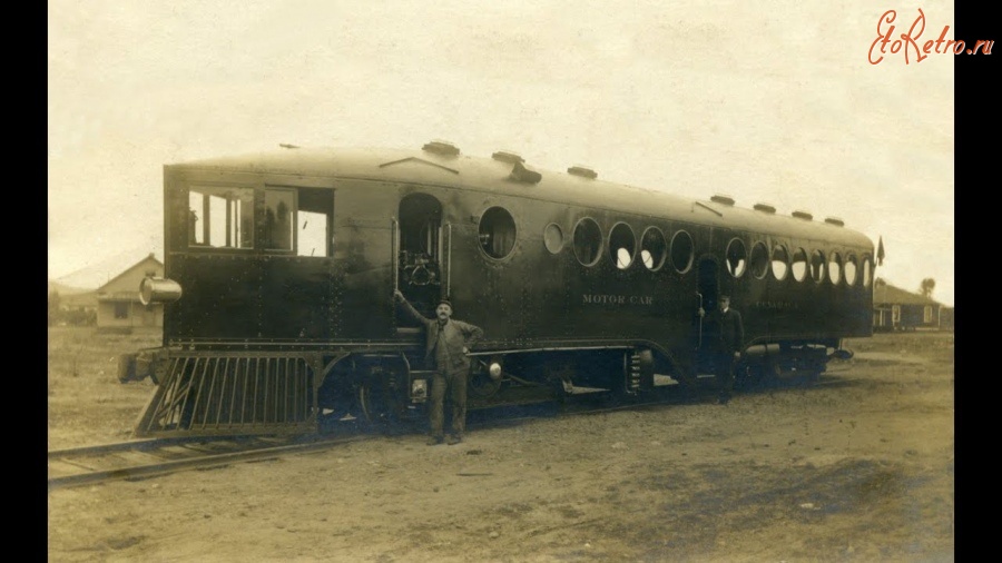 Железная дорога (поезда, паровозы, локомотивы, вагоны) - Моторный вагон McKeen Motor Car Company