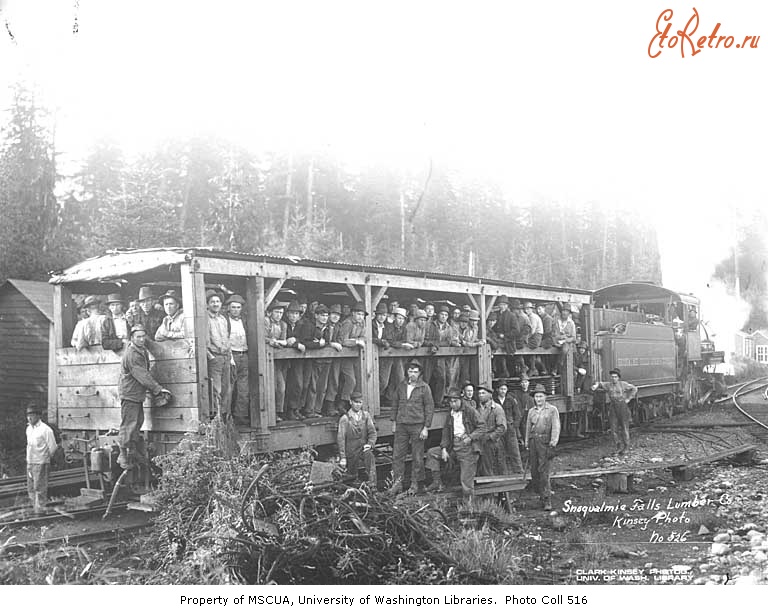 Железная дорога (поезда, паровозы, локомотивы, вагоны) - На лесозаготовки