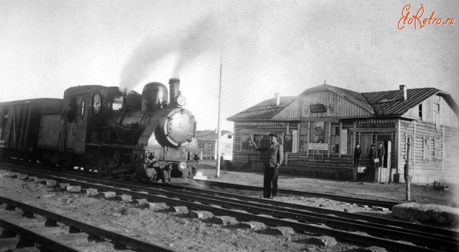 Железная дорога (поезда, паровозы, локомотивы, вагоны) - Станция Дудинка Норильской ж.д.