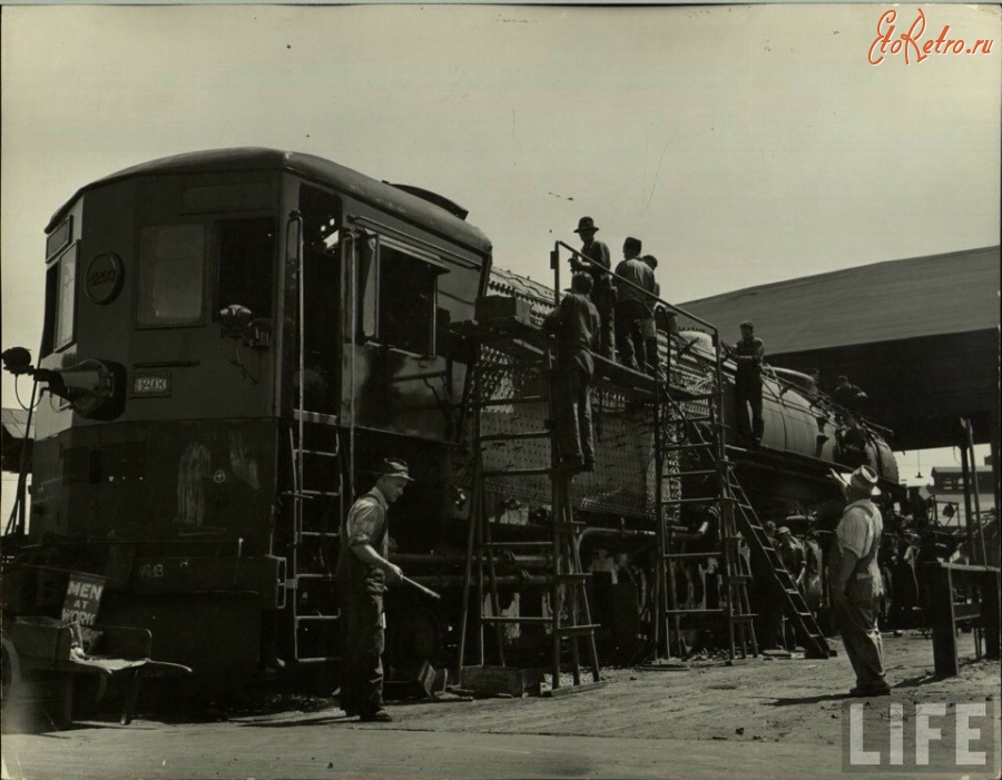 Железная дорога (поезда, паровозы, локомотивы, вагоны) - Переднекабинный паровоз №1213 системы Маллета