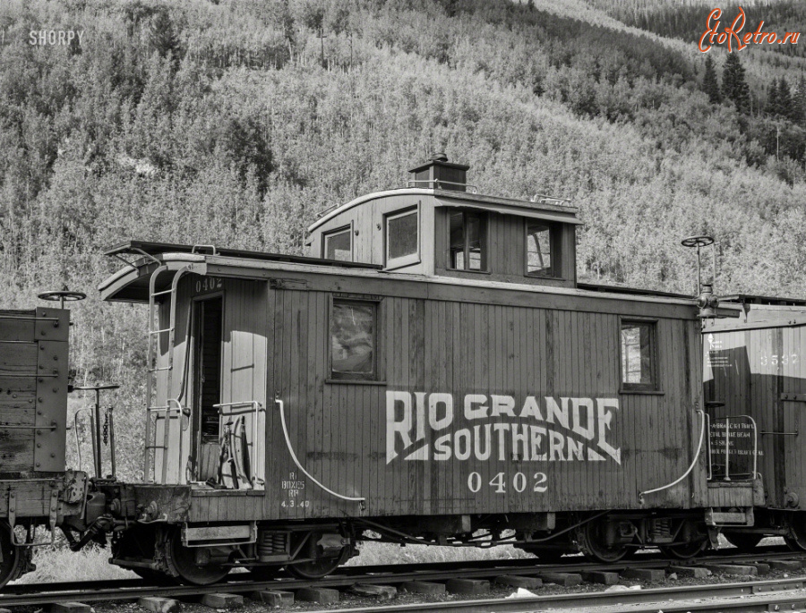 Железная дорога (поезда, паровозы, локомотивы, вагоны) - Служебный вагон 0402 узкоколейной ж.д. Рио-Гранде Южная