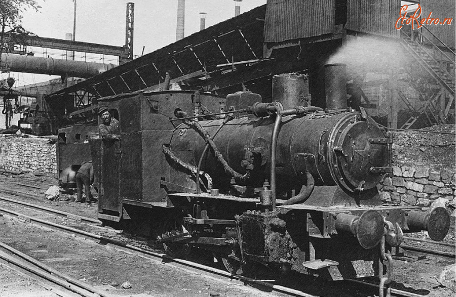 Железная дорога (поезда, паровозы, локомотивы, вагоны) - Узкоколейный паровоз постройки завода Коппель
