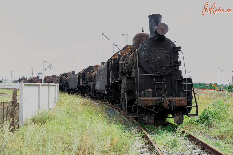 Железная дорога (поезда, паровозы, локомотивы, вагоны) - Паровозы в депо Максим Горький Приволжской ж.д.