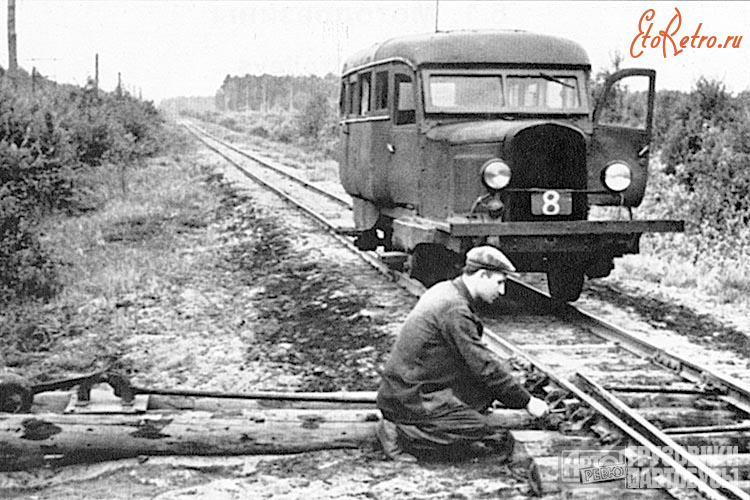 Железная дорога (поезда, паровозы, локомотивы, вагоны) - Самодельная узкоколейная дрезина