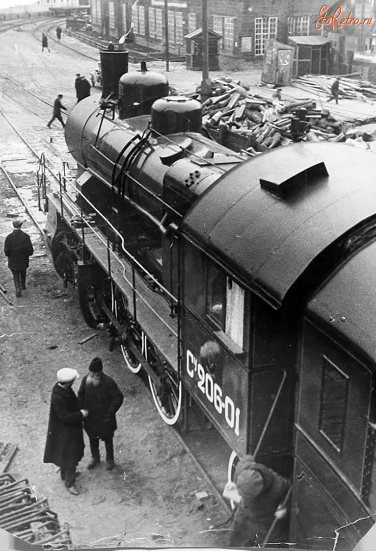 Железная дорога (поезда, паровозы, локомотивы, вагоны) - Паровоз Су206-01 перед отправкой с Коломенского завода