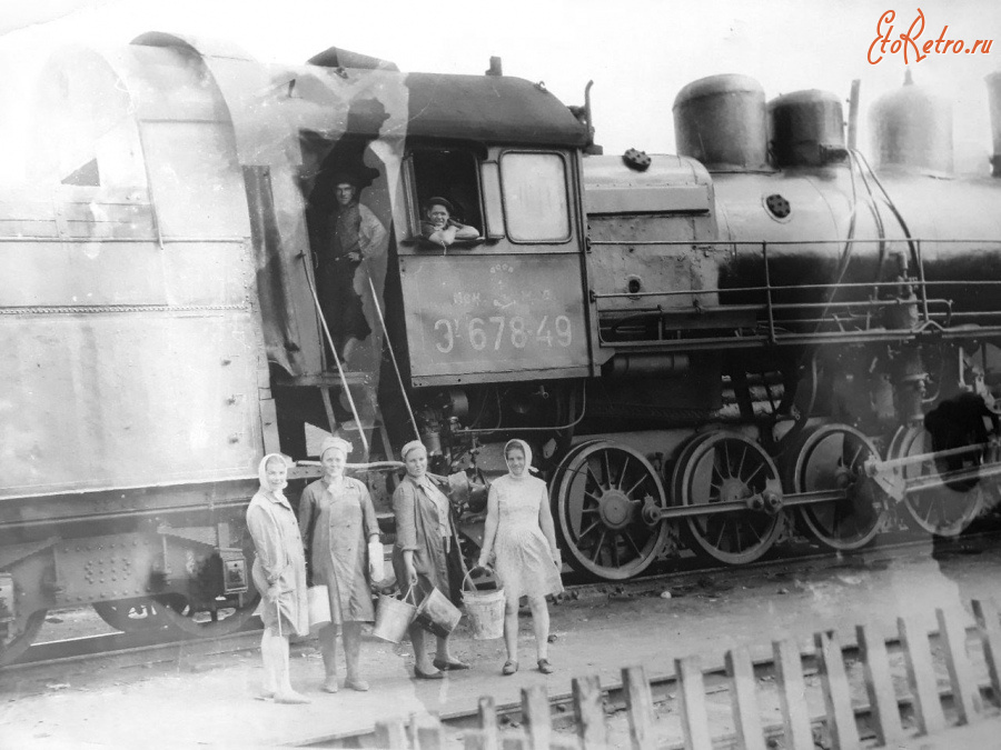 Железная дорога (поезда, паровозы, локомотивы, вагоны) - Паровоз Эу678-49