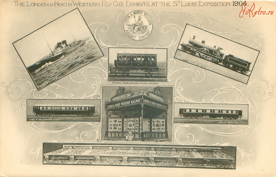 Железная дорога (поезда, паровозы, локомотивы, вагоны) - L.N.W.R. на Международной выставке в Сент-Луисе 1904 г.