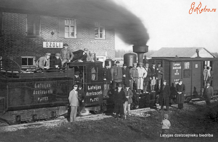 Железная дорога (поезда, паровозы, локомотивы, вагоны) - Узкоколейный паровоз Рр-753 на ст.Озоли,Латвия