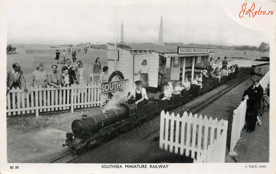 Железная дорога (поезда, паровозы, локомотивы, вагоны) - Миниатюрная железная дорога в Саутси, Гемпшир