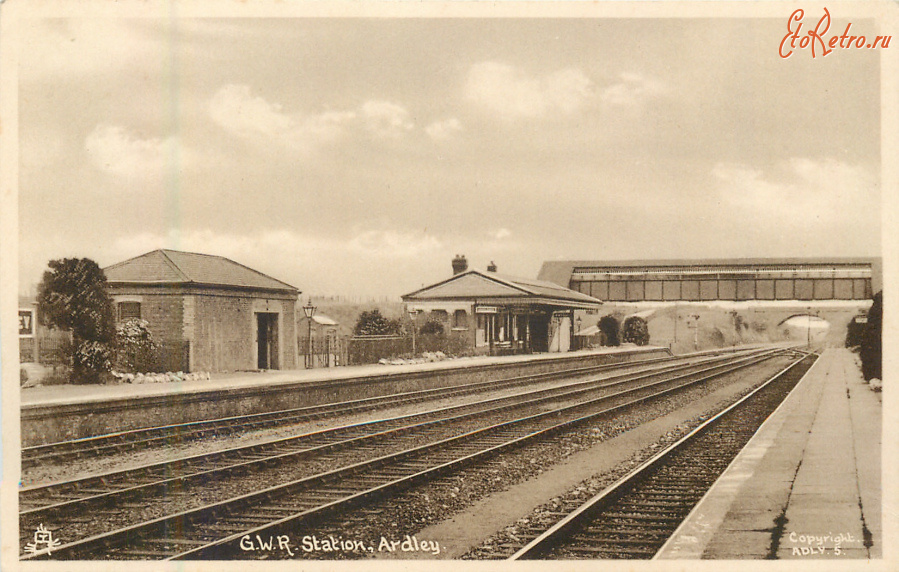 Железная дорога (поезда, паровозы, локомотивы, вагоны) - Станция Ардли Западной железной дороги в Оксфордшире