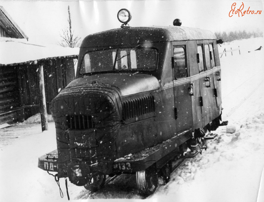 Железная дорога (поезда, паровозы, локомотивы, вагоны) - Узкоколейная дрезина ПД1-133
