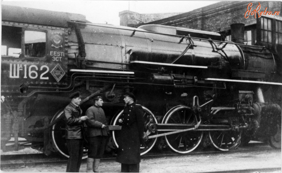 Железная дорога (поезда, паровозы, локомотивы, вагоны) - Паровоз серии Ша.162 в депо Валга