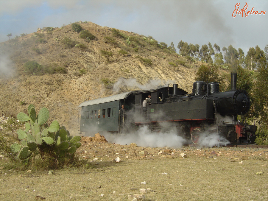 Железная дорога (поезда, паровозы, локомотивы, вагоны) - Узкоколейный танк-паровоз системы Маллет R.440 Эритрейской ж.д.