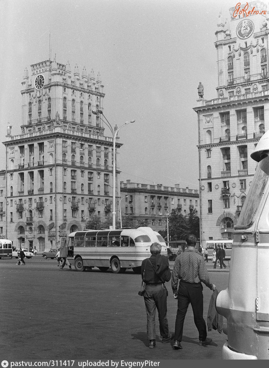 Минск - Минск. Бобруйская улица у вокзала 1968, Белоруссия, Минск