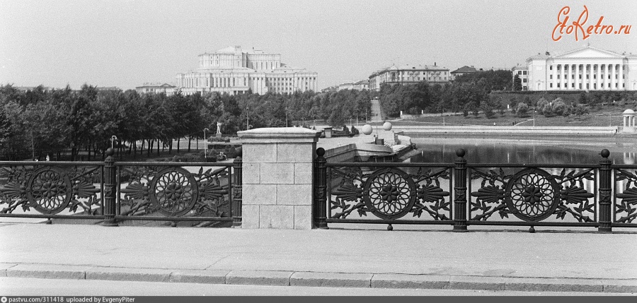 Минск - Минск. Свислочь с Захарьевского моста 1968, Белоруссия, Минск