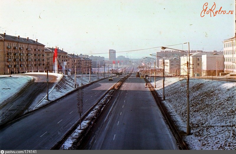 Минск - Партизанский проспект в январе 1973 г. (1)