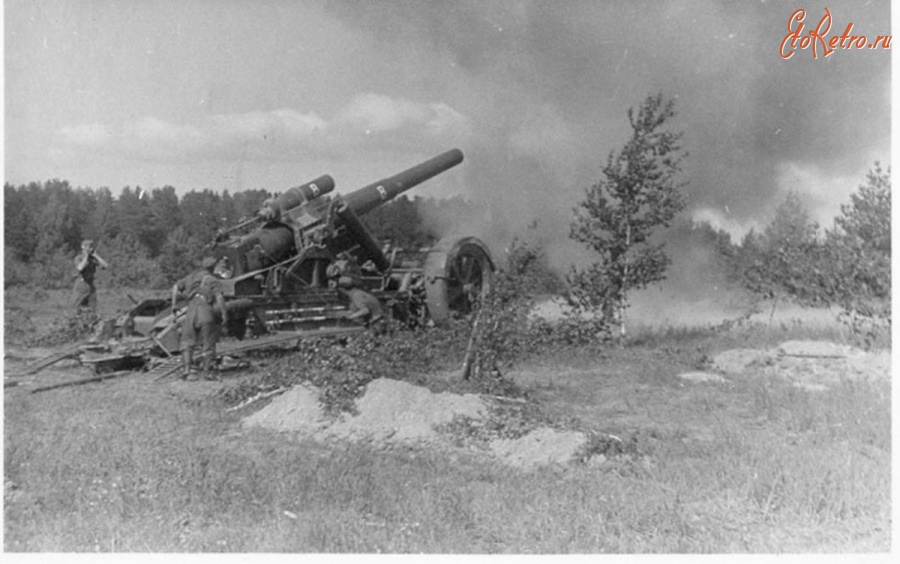 Войны (боевые действия) - Немецкая пушка-гаубица K.Mrs.Laf. на огневой позиции