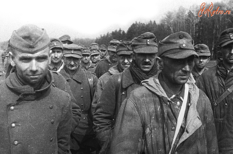 Войны (боевые действия) - Немецкие солдаты, взятые в плен в районе Кенигсберга