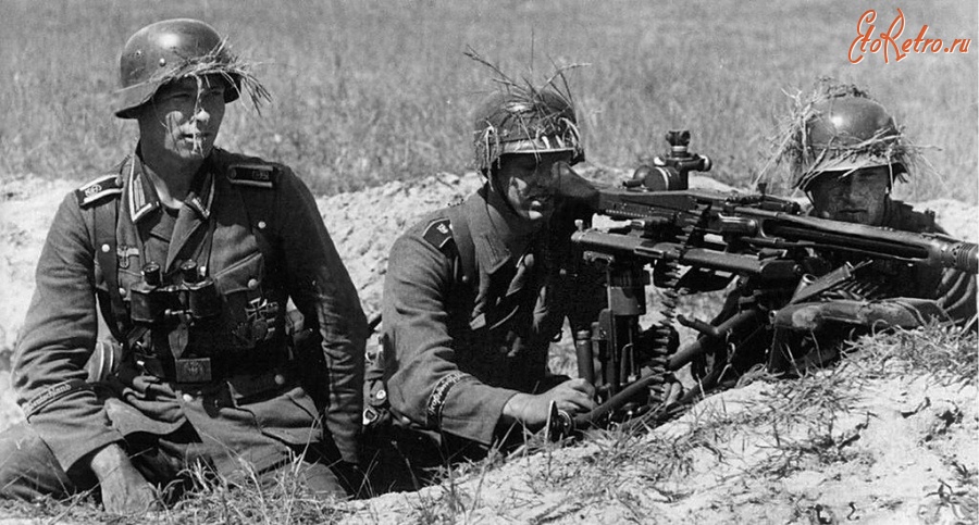 Войны (боевые действия) - Пулеметчики дивизии вермахта «Великая Германия»