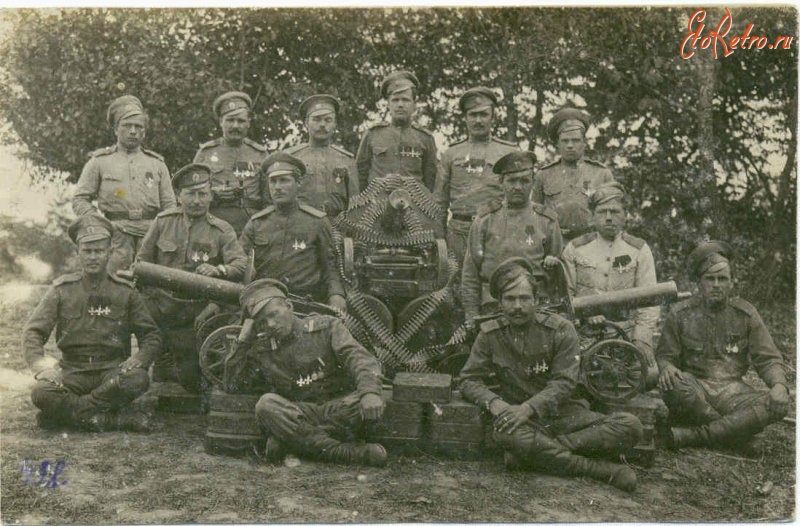 Войны (боевые действия) - Пулеметная команда 39-го Томского пехотного полка.