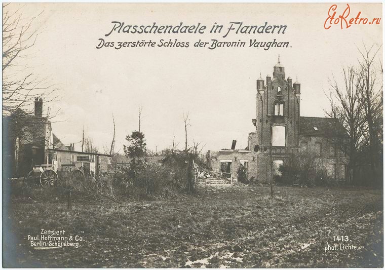 Войны (боевые действия) - Разрушенный замок в Ипре, 1914-1918