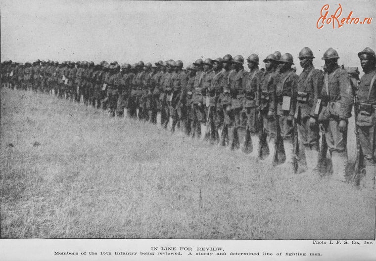 Войны (боевые действия) - 15-й пехотный полк Армии США в строю. Франция, 1918