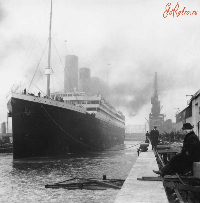 Корабли - Одна из редких фотографий Титаника 1912 год.