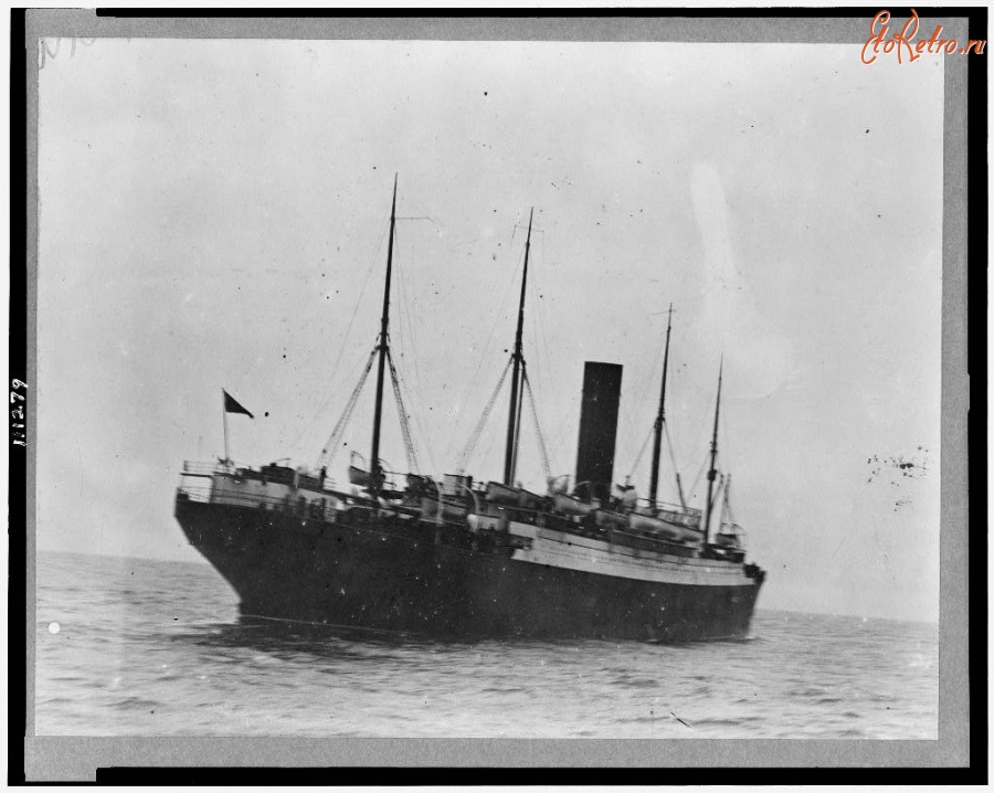 Корабли - Спасательный пароход Карпатия со шлюпками Титаника на борту