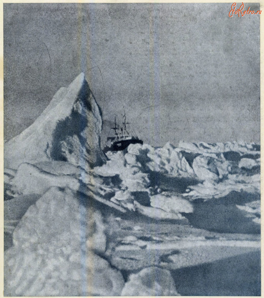 Корабли - Ледокол Челюскин во льдах Чукотского моря