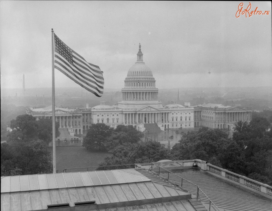 Вашингтон - Capitol Building in 1924 США , Вашингтон (округ Колумбия) Wow. What an incredible photo from 1924.