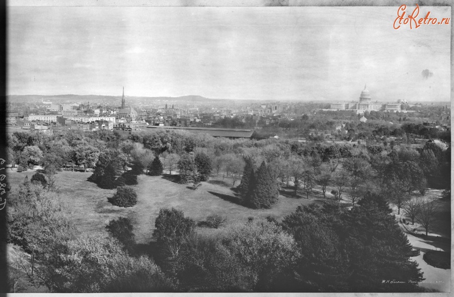 Вашингтон - Terrific 1886 Panorama of Washington США , Вашингтон (округ Колумбия)