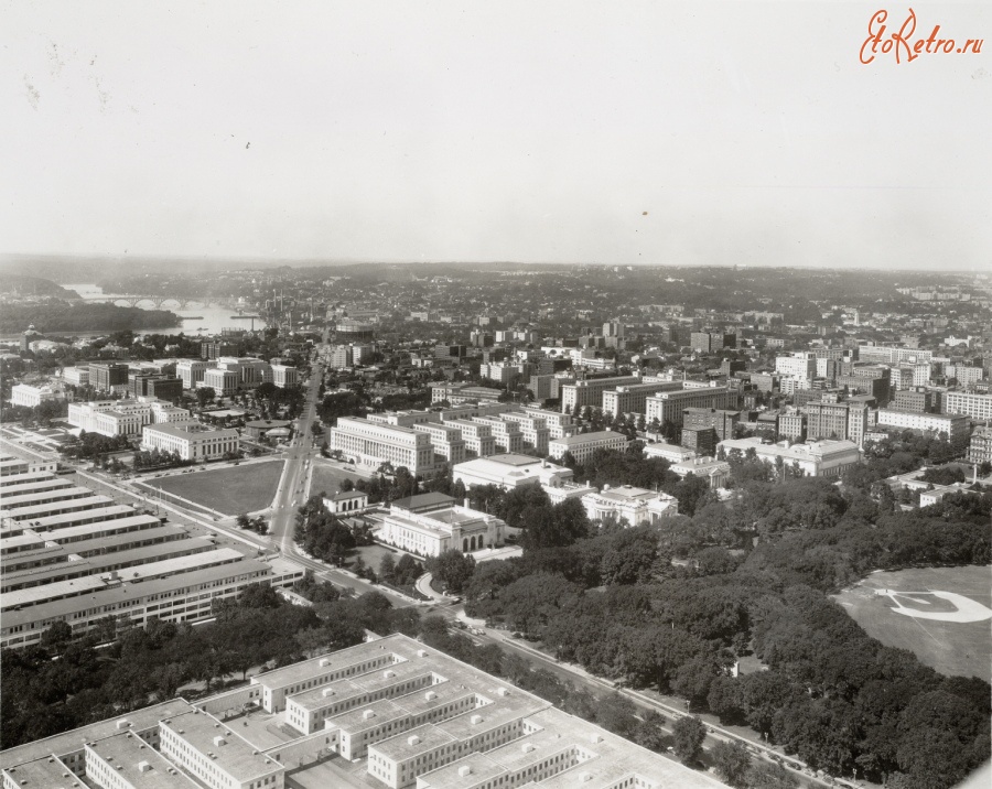 Вашингтон - View of the District of Columbia from Washington Monument (After) by Cornell University Library, США , Вашингтон (округ Колумбия)