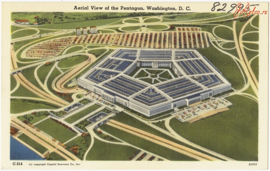 Вашингтон - Вид на Пентагон с птичьего полета