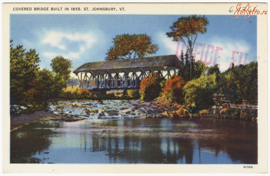 Штат Вермонт - Крытый мост в Сент-Джонсбери, Вермонт