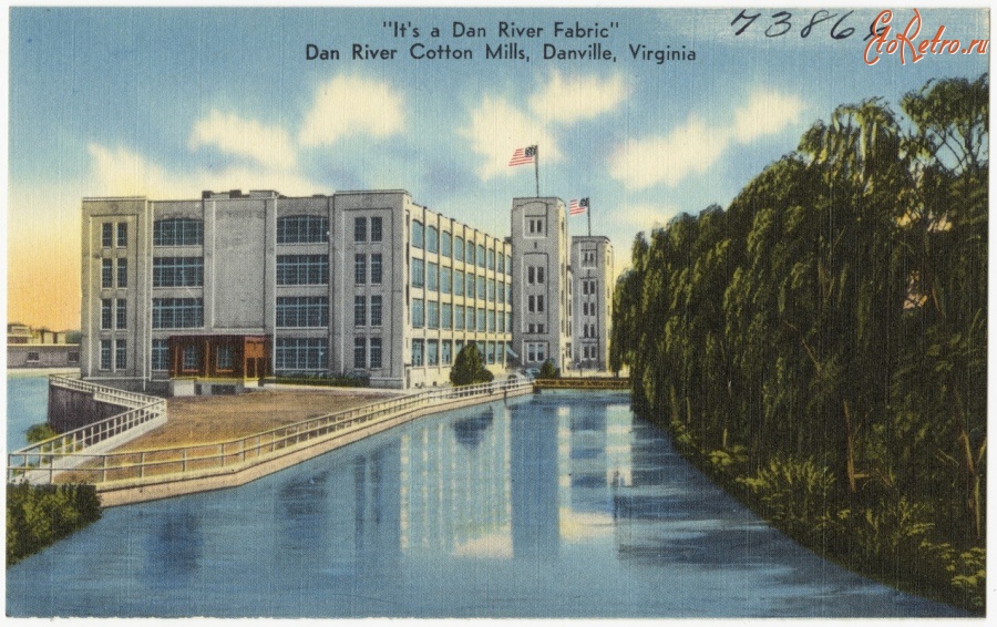Штат Виргиния - Здание фабрики на реке Дан, Данвилл, Виргиния