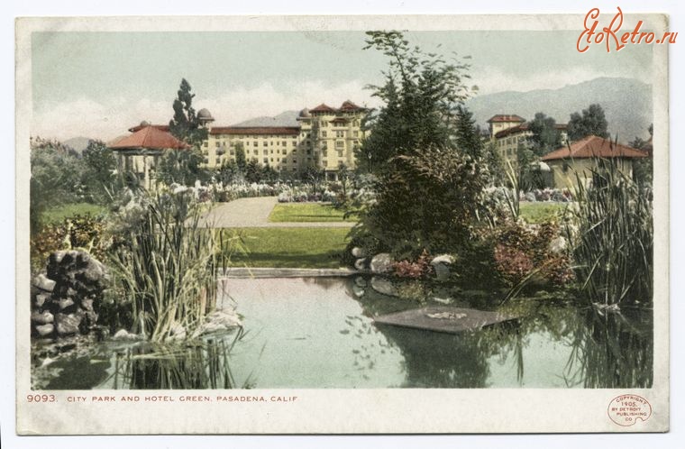 Штат Калифорния - Пасадена. Отель Грин и Городской парк, 1905